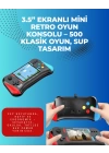 500 Retro Oyunlu Taşınabilir El Konsolu – X7M Modeli