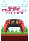 520 Retro Oyunlu El Konsolu Atari Oyun Konsolu Taşınabilir