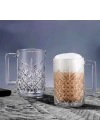 6lı Kulplu Kristal Meşrubat Bardağı