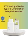 67W Hızlı Şarj Adaptörü ve Veri Aktarım Özellikli Type-C Kablo Seti