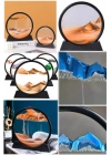 7 Inç Mavi Orta Boy Dekoratif Yuvarlak Şık Kum Tablosu Modern Dekoratif Süs