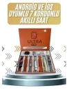 7 Kordonlu Akıllı Saat Plastik Kordon Hasır Kordon Çelik Kordon