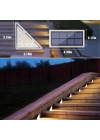 8 Adet Üçgen  Güneş Enerjisi ile Şarj Olan Dış Mekan Solar Basamak Köşe ası