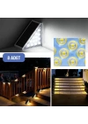 8 Adet Üçgen  Güneş Enerjisi ile Şarj Olan Dış Mekan Solar Basamak Köşe ası