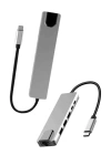 8 Port Çoklayıcı Macbook Ile Uyumlu Çoğaltıcı Type-C dönüştürücü TF SD kart