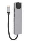 8 Port Çoklayıcı Macbook Ile Uyumlu Çoğaltıcı Type-C dönüştürücü TF SD kart