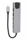 8 Port Çoklayıcı Macbook Ile Uyumlu Çoğaltıcı Type-C dönüştürücü TF SD kart