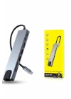 8 Portlu Macbook Çevirici Type C Hub  SD TF USB Çoğaltıcı Ethernet