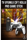 8K Android TV Gme Stick Video Oyun Konsolu Aile Retro 35000 Oyunlu Çift Kollu