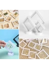9x9 cm Standlı 3D Takı Ziynet Hatıra Koleksiyon Saklama Kutusu Şeffaf Film Çerçevesi