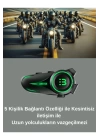 A50 5x Motor Kask Kulaklık Rgb Bluetooth Motosiklet Kulaklık Intercom 5 Kişi Eşleşme