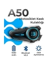 A50 Motosiklet Kask Kulaklık Intercom Işıklı Bluetooth V5.3 2800mah