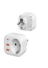 Ac-115 2500w 3.4a 2usb 1type-c 1soket Akım Korumalı Şarj Adaptörü Priz Çoğaltıcı