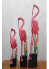 Ahşap 3lü Flamingo Seti Trendy-5