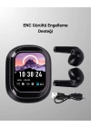 Akıllı Ekranlı Bluetooth 5.4 Kablosuz Kulaklık – Dokunmatik ve Şarj Kutulu