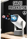 Akıllı Projeksiyon Powerbankli Taşınabilir Sinema Projektörü 4k HD Kaliteli
