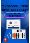Akıllı Saat 7 Kordonlu Kulaklık Hediyeli Nabız Ölçer Uyku Takibi Sesli Görüşme