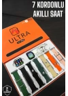 Akıllı Saat 7 Kordonlu Metal,Plastik Ve Hasır Kordon Seçeneği