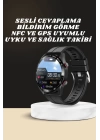 Akıllı Saat Amoled Ekran Metal Ve Deri Kordonlu Uyku ve Sağlık Takibi Titreşimli