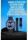 Akıllı Saat Çelik Kordonlu Amoled Ekran Android ve İOS Uyumlu Çağrı Cevaplayabilen