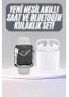 Akıllı Saat Kulaklık Hediyeli Uyku ve Sağlık Takibi Yapabilen Uzun Ömürlü