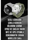 Akıllı Saat Sesli Görüşme Titreşimli Nabız Sensörlü Spor Modları