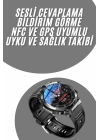 Akıllı Saat Titanyum Kasa Yuvarlak Ekran Alarm Uyku ve Sağlık Takibi Titreşimli
