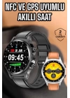 Akıllı Saat Titreşimli Pusula Nabız ve Tansiyon Ölçer NFC Uyumlu