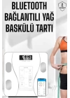 Akıllı Tartı Dijital Baskül Yağ Su Kas Vücut Kitle Kilo Ölçer Tartı