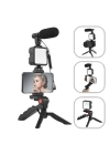 Akıllı Telefon Vlog Kiti Tripod Mini Mikrofonlu Telefon Tutucu
