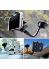 Akrobat Cama Sabitlenen Güçlü Vakumlu 360 Derece Dönen Tüm Modellere Uyan Oto Telefon Tutucu
