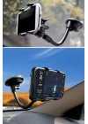 Akrobat Cama Sabitlenen Güçlü Vakumlu 360 Derece Dönen Tüm Modellere Uyan Oto Telefon Tutucu