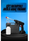 Akülü Oto Araç Yıkama Yüksek Basınçlı Araba Yıkama Makinesi Şarjlı