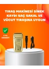 Altın Renk Kablolu Sakal Tıraş Makinesi Çelik Bıçaklı 3W Motor
