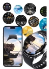 Amoled Ekran Metal Deri Silikon Kordonlu Uyku ve Sağlık Takibi