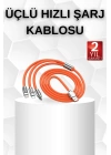 Android ve İOS Uyumlu 180 Derece Type-c Şarj Kablosu