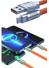Android ve İOS Uyumlu 180 Derece Type-c Şarj Kablosu