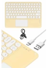 Android ve İOS Uyumlu Bluetooth Klavye Touchpad Slim Kablosuz Wifi Q Klavye