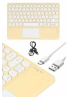 Android ve İOS Uyumlu Bluetooth Klavye Touchpad Slim Kablosuz Wifi Q Klavye