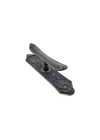 Antika Tarz Dekoratif Pirinç Çiçekli Pencere Kolu - 165x38 Mm, Oksit