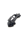 Antika Tarz Dekoratif Pirinç Doğa Kapı Tokmağı, Taktak - 205x73 Mm, Oksit