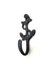Antika Tarz Dekoratif Pirinç Halatlı, Çapa, Denizci, Gemici  Askı - 95x42mm,  Oksit