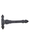 Antika Tarz Dekoratif Pirinç Kuyruklu Lale Menteşe - 147x193 Mm, Oksit