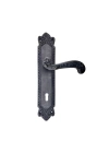 Antika Tarz Dekoratif Pirinç Sultan Oda Kapı Kolu - 270x54mm, Oksit