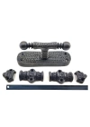 Antika Tarz Dekoratif Pirinç Üstten İspanyolet - 133x40 Mm, Oksit
