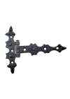 Antika Tarz Dekoratif Pirinç Yıldız Kuyruklu Menteşe - 85x110 Mm, Oksit