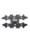 Antika Tarz Dekoratif Pirinç Yıldız Menteşe - 84x44 Mm, Oksit