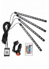 Araç İçi Ayak Altı 12li Şerit Led Işık Uzaktan Kumandalı RGB Işıklı Ses ve Müziğe Duyarlı