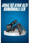 Araç Içi Aydınlatma Kumandalı 12 Led Ayak Altı Led Ambiyans Işığı Sese Duyarlı Kumandalı
