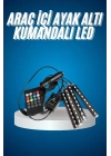 Araç Içi Aydınlatma Kumandalı 12 Led Ayak Altı Led Ambiyans Işığı Sese Duyarlı Kumandalı